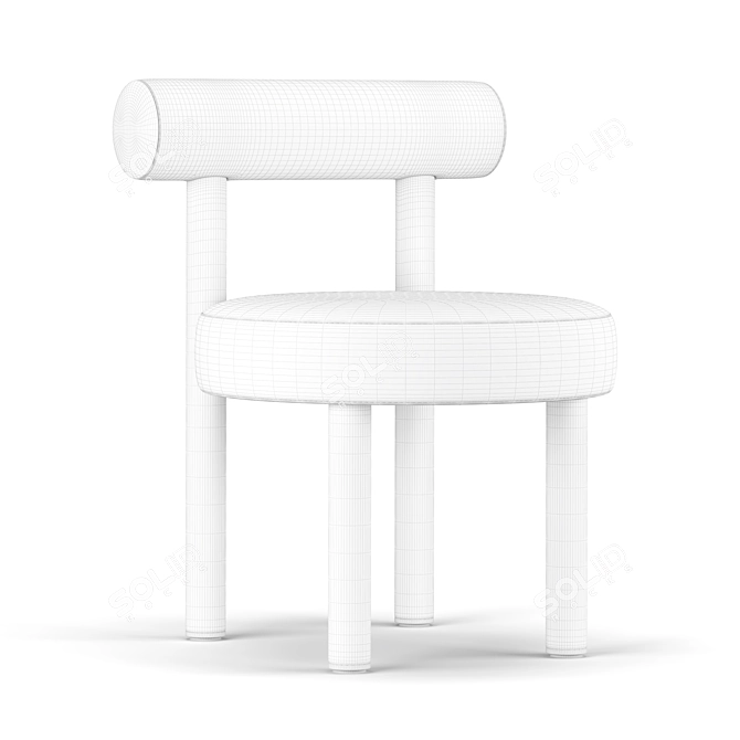 Sleek Ergo Chair 3D model image 4
