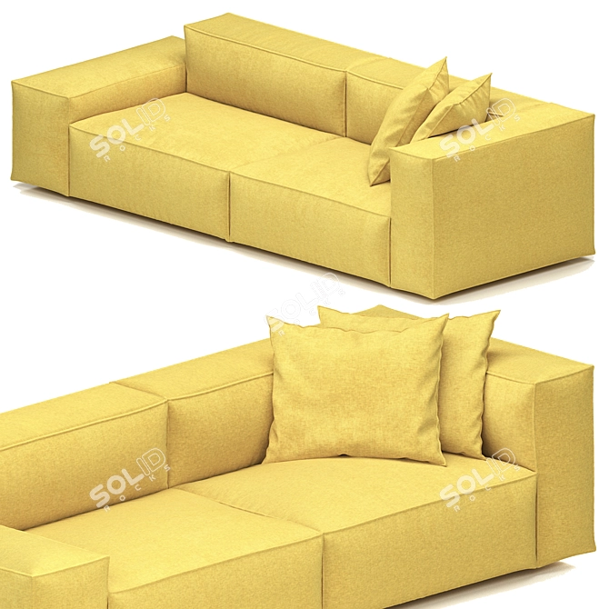 Modern Comfort: Neowall Sofa 3D model image 3