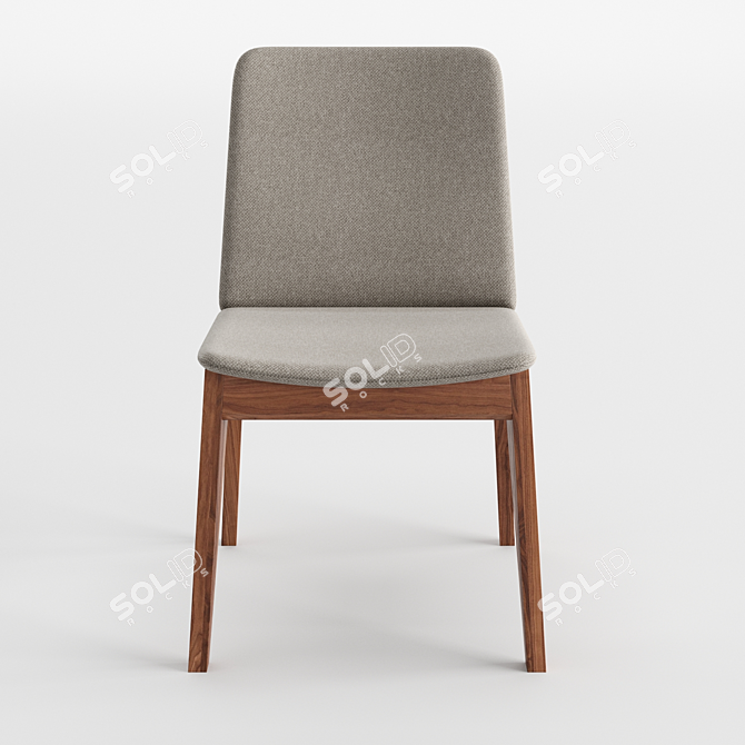 Fuchsia Velvet Dining Chair 3D model image 2