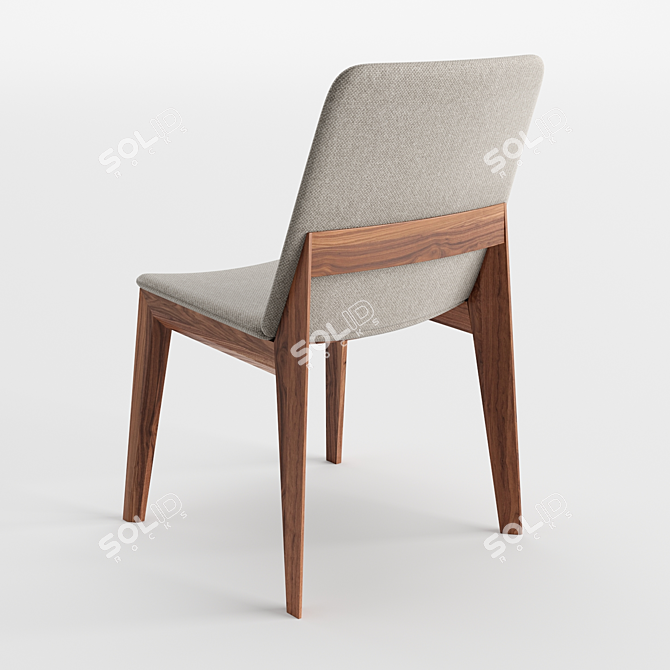 Fuchsia Velvet Dining Chair 3D model image 4