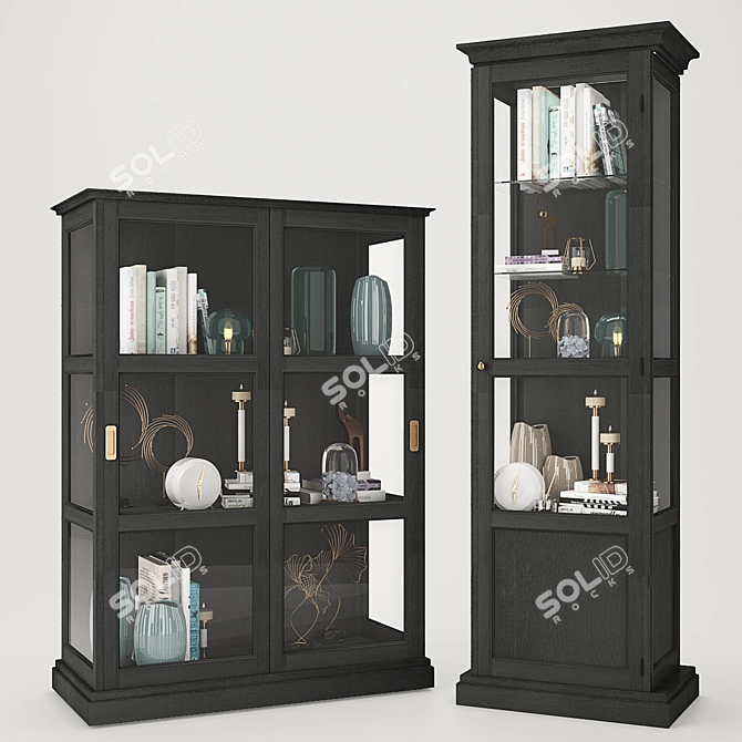 IKEA Malshyo Display Cabinet 3D model image 1