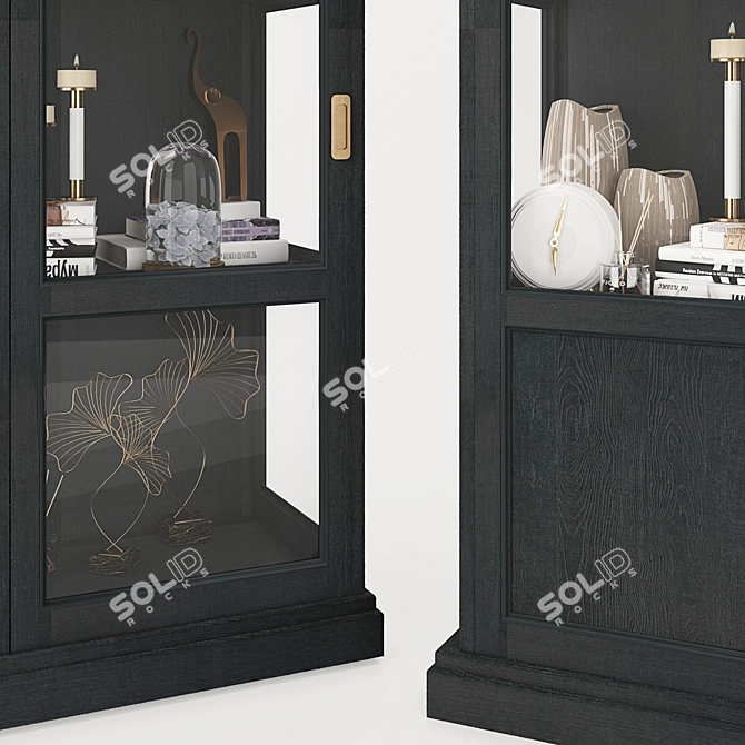 IKEA Malshyo Display Cabinet 3D model image 2