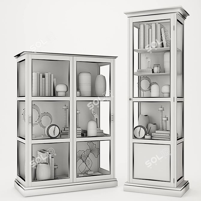 IKEA Malshyo Display Cabinet 3D model image 3