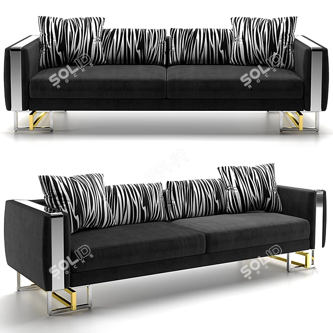 Modern Fabric Sofa 3D model image 1