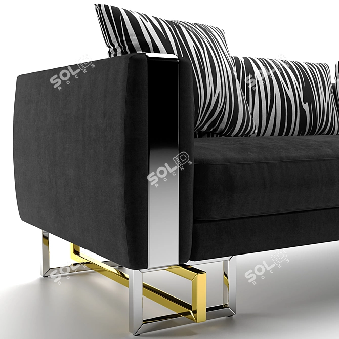Modern Fabric Sofa 3D model image 2