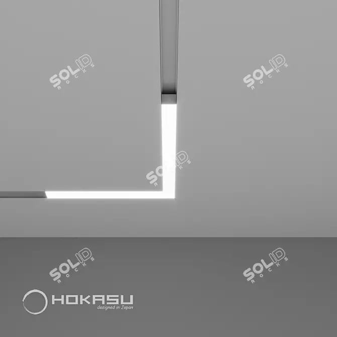 HOKASU OneLine+ LF Angle Track Light 3D model image 2