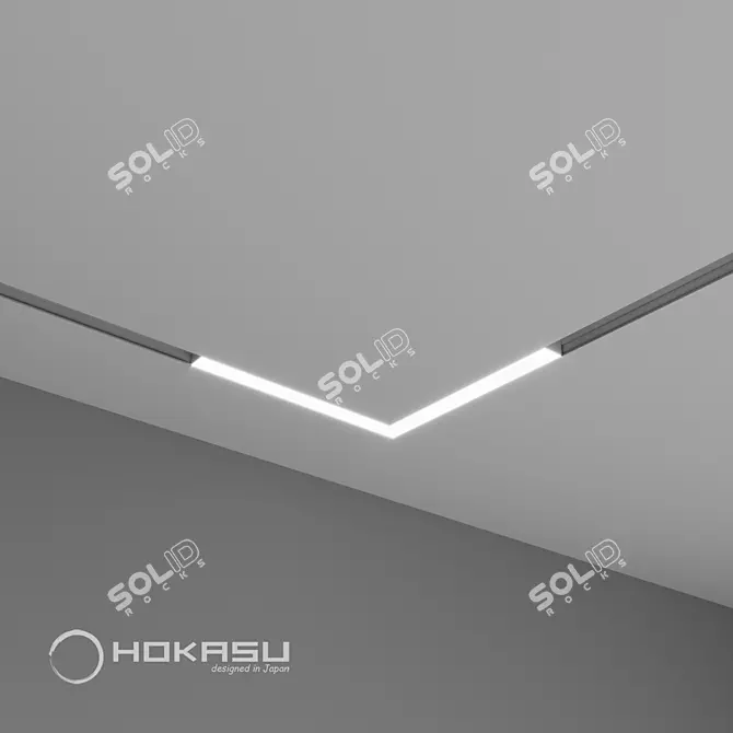 HOKASU OneLine+ LF Angle Track Light 3D model image 3