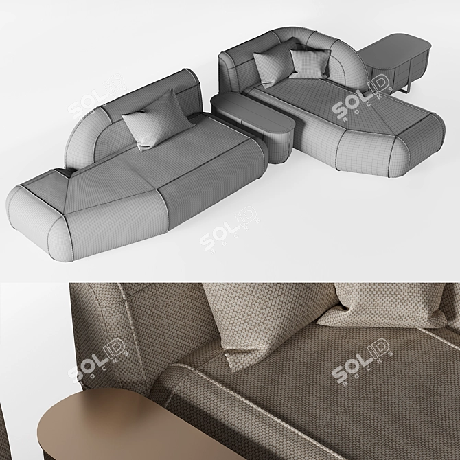 Ultimate Donna Raft Sofa 3D model image 4