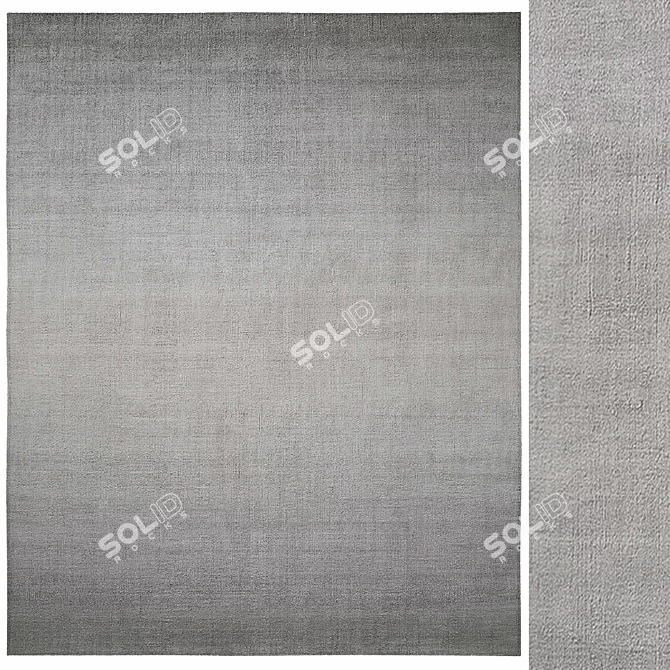 Elegant Striato Silk Rug 3D model image 1