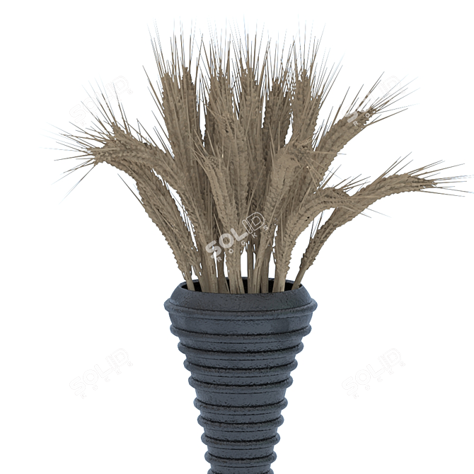 Elegant Floral Vase Decor 3D model image 2