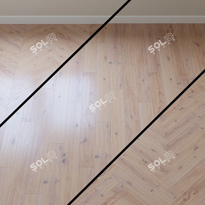 Kahrs Chers Original Oak Vista: Natural Oil Parquet Board 3D model image 1