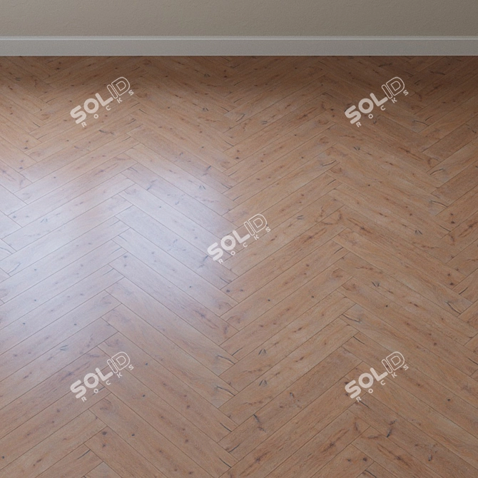 Kinda Oak Chevron Parquet Board 3D model image 3