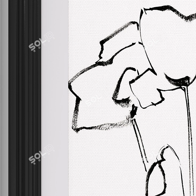 Modern Flowers Art Collection No.277 3D model image 3