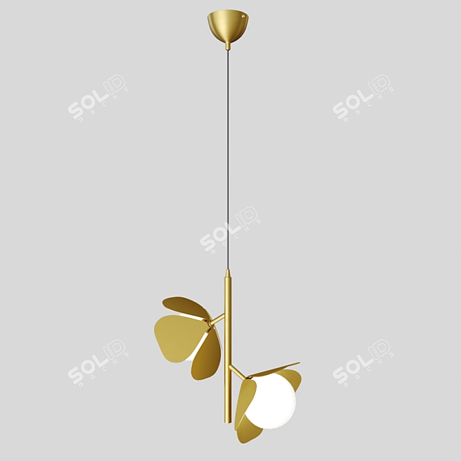 Glowing Flower Pendant Light 3D model image 5