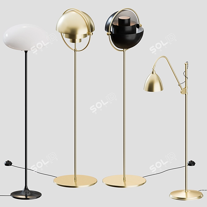 Gubi Floor Lamps: Sleek & Stylish Lighting 3D model image 4