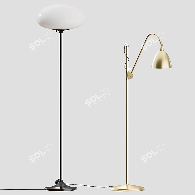 Gubi Floor Lamps: Sleek & Stylish Lighting 3D model image 5