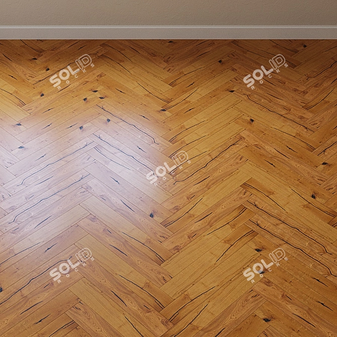 Chers Original Oak Parquet Board: Authentic Beauty for Your Home 3D model image 3