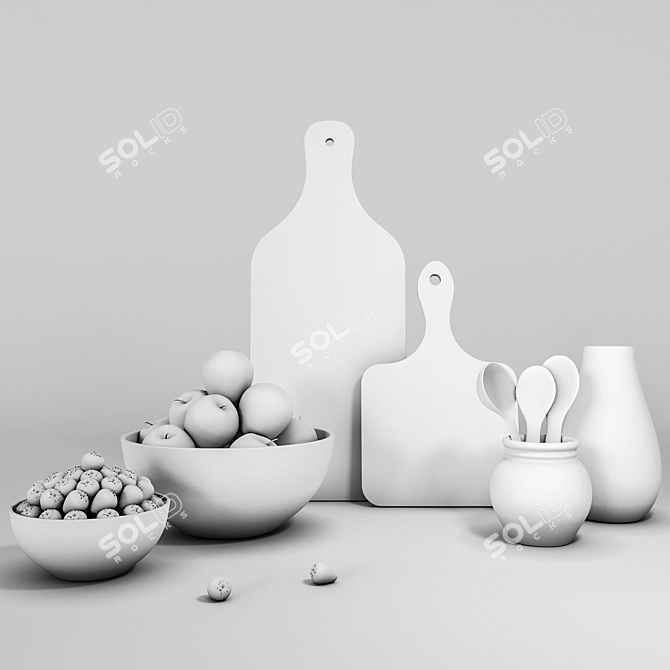 Elegant Modern Decor Set 3D model image 5