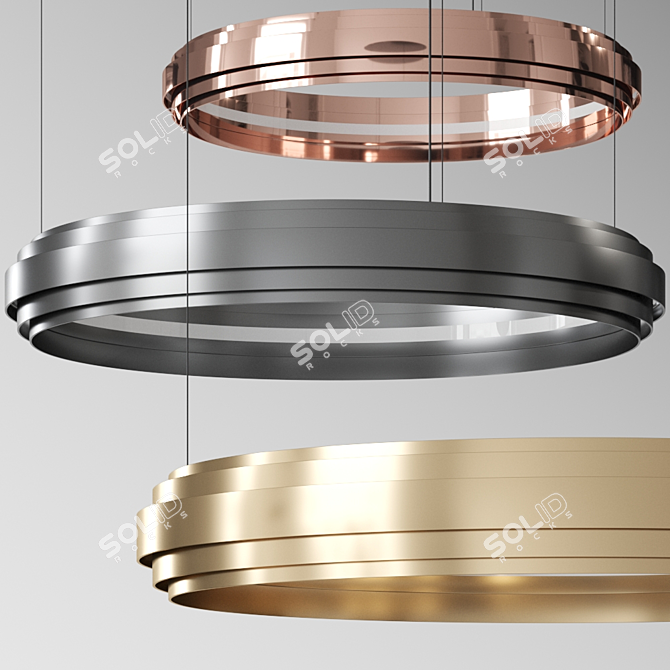 Black Empire: Innovative Pendant Lamp by JSPR 3D model image 1