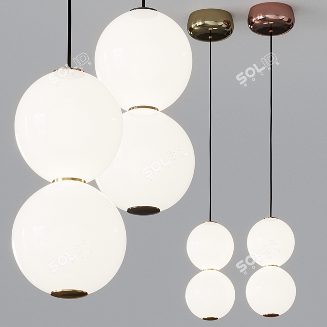 Formagenda Pearls E Suspension - Stylish Hanging Lamp 3D model image 1