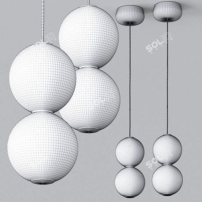 Formagenda Pearls E Suspension - Stylish Hanging Lamp 3D model image 2