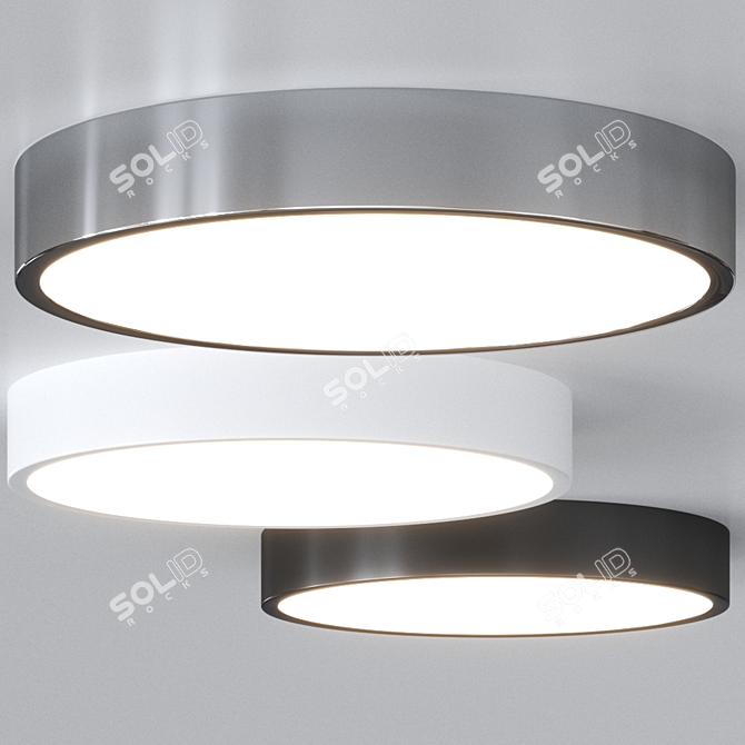 STAR LED Aluminum Ceiling Light 3D model image 1