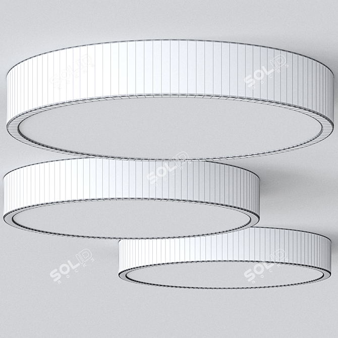 STAR LED Aluminum Ceiling Light 3D model image 2