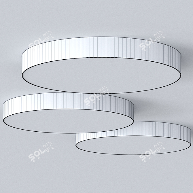 Metalmek Circle 9750: Stylish LED Ceiling Light 3D model image 2