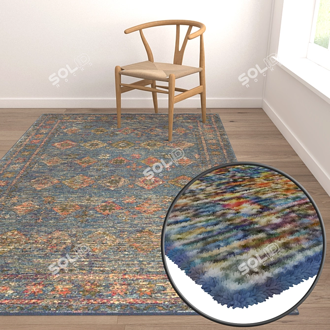 Versatile Carpet Set - High-Quality Textures 3D model image 5