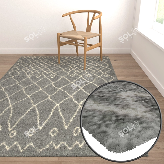 Luxury Carpets Set: High-Quality Textures for Stunning Renders 3D model image 5