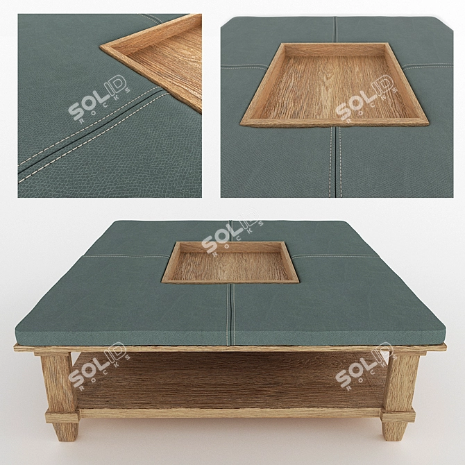 Custom-made Coffee Table | 1000x1000x400 | Stylish and Functional 3D model image 1