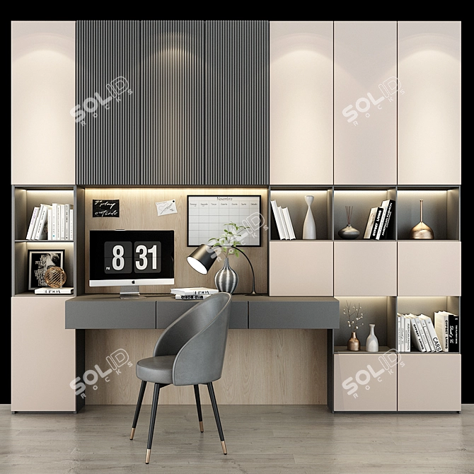 Modern Furniture Set 234 3D model image 1