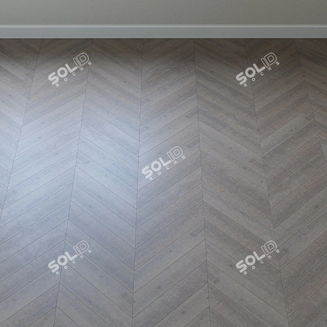 Karelia Oak Shadow Grey: Elegant 1-Strip Parquet 3D model image 3