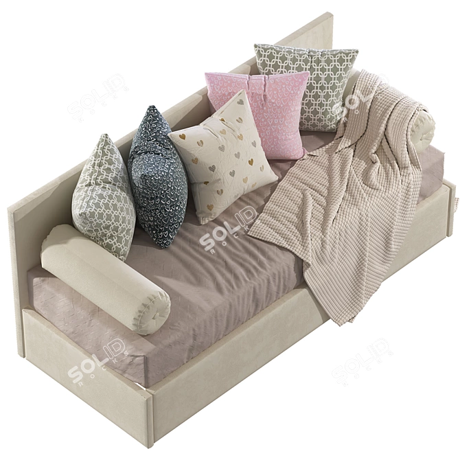 Vibrant Vento: Versatile Bed for Kids & Teens 3D model image 4