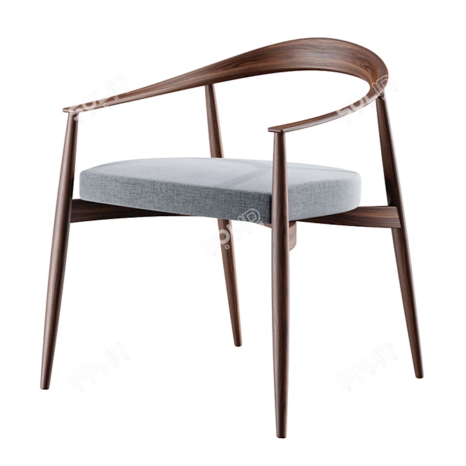Tekton Naked Chair: Sleek and Modern 3D model image 3