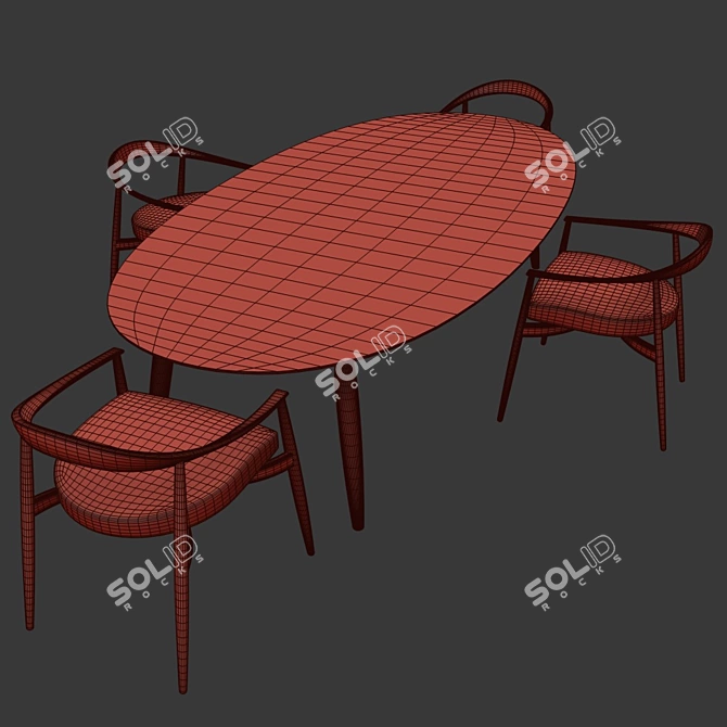 Modern Table Set: Tekton Natevo 3D model image 5