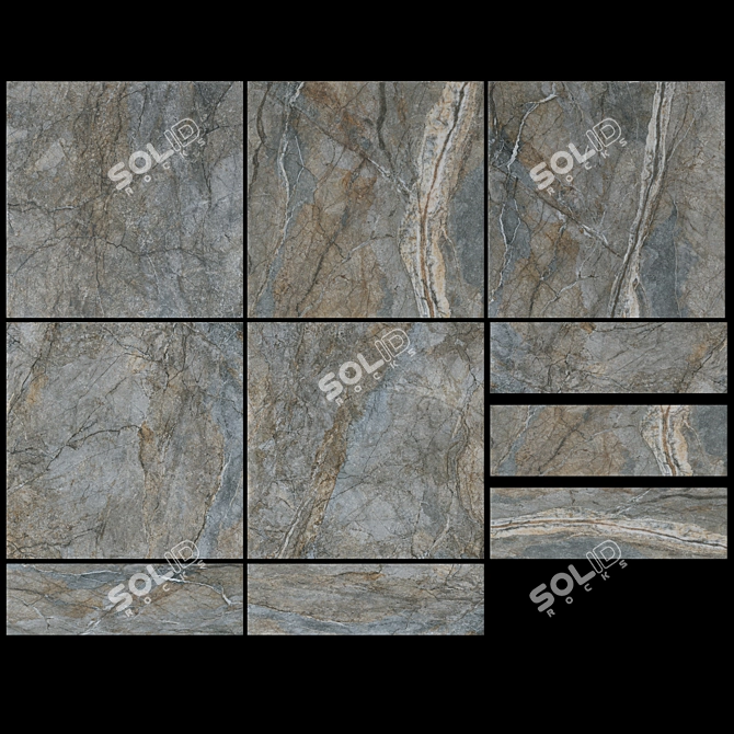 Silver Route Porcelain Marble Tiles 3D model image 1