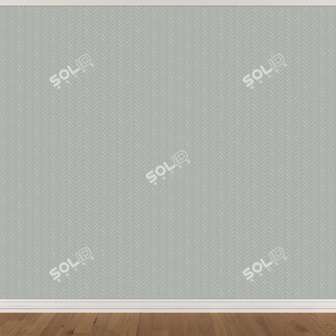 Seamless Wallpaper Set: 3 Colors | V-Ray & Corona Materials 3D model image 3