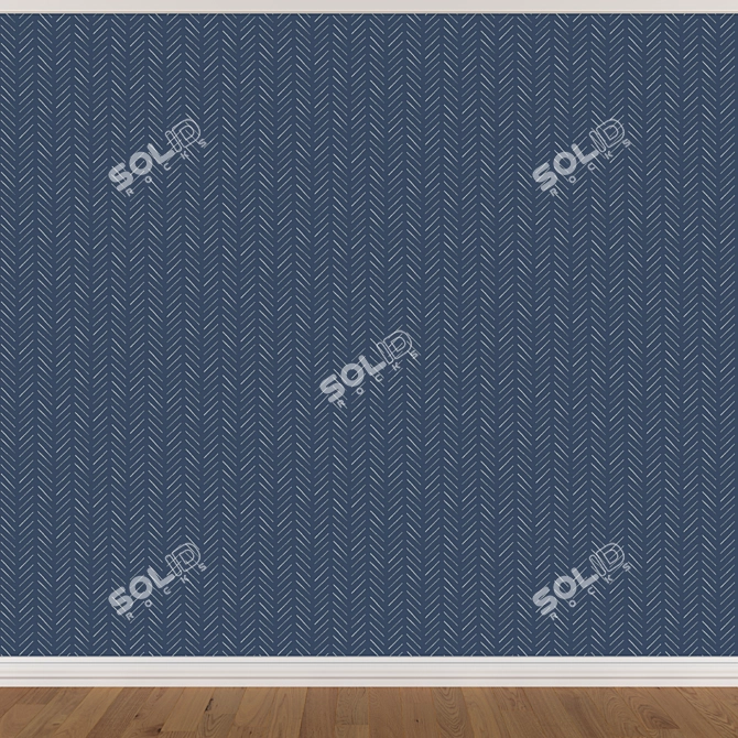 Seamless Wallpaper Set: 3 Colors | V-Ray & Corona Materials 3D model image 4