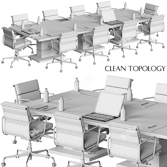 Modern Conference Table - 2015 Design 3D model image 5