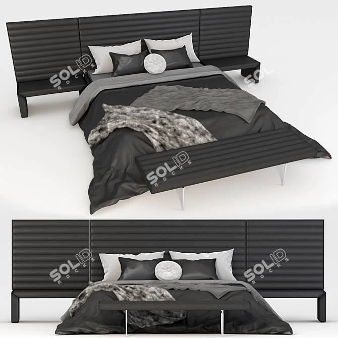 Luxury King Size Bed - Alma 3D model image 1