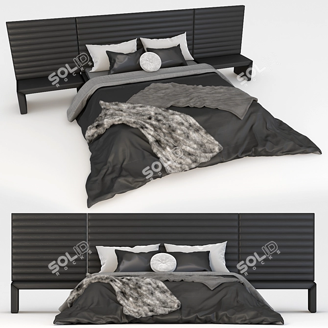 Luxury King Size Bed - Alma 3D model image 5