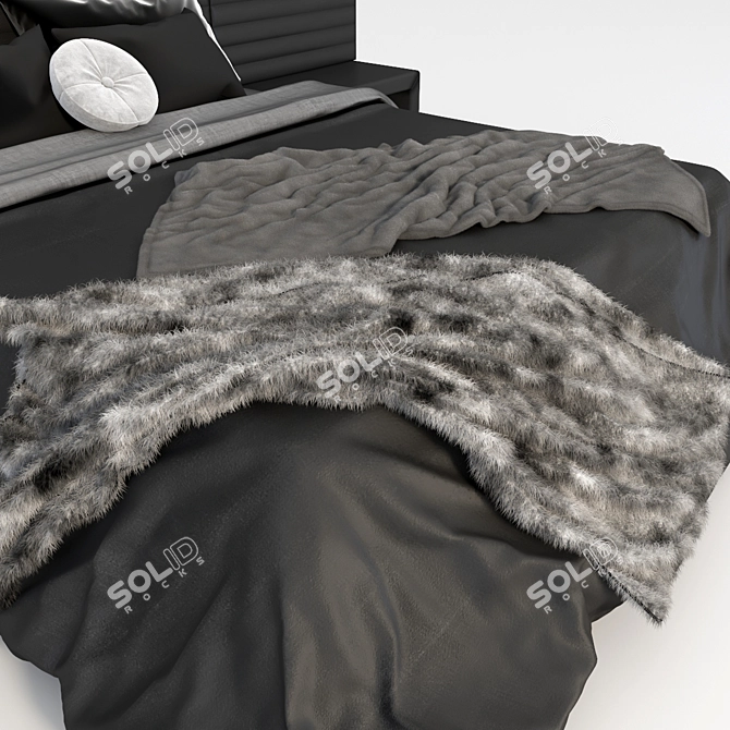 Luxury King Size Bed - Alma 3D model image 7