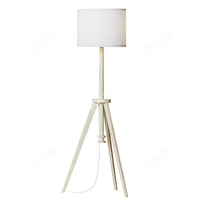 Lauters Floor Lamp | Brown Ash/White 3D model image 2