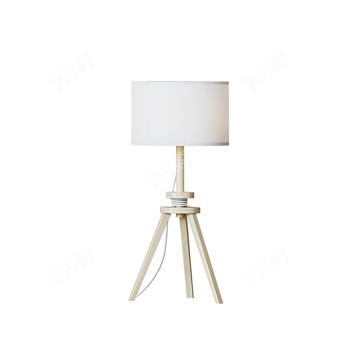 Lauters Floor Lamp | Brown Ash/White 3D model image 3