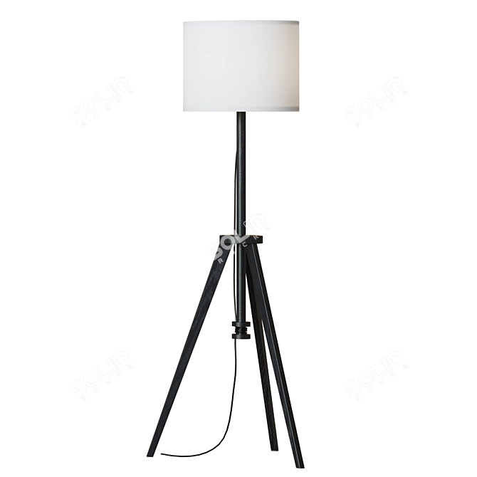 Lauters Floor Lamp | Brown Ash/White 3D model image 4