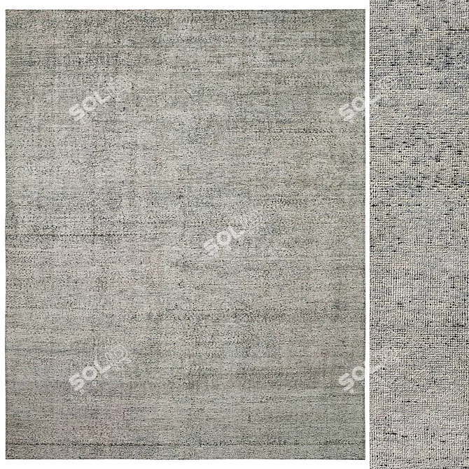 Luxurious Lhasa Silk Rug: Exquisite Hand-knotted Beauty 3D model image 1