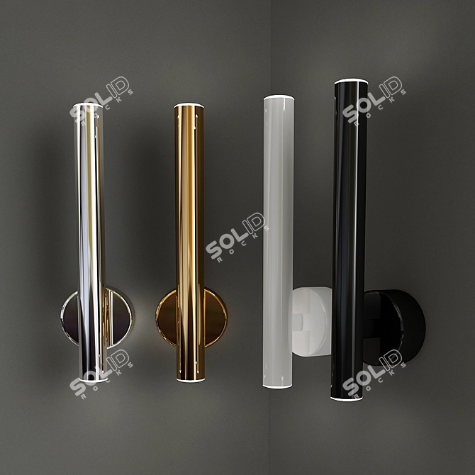 Zuma Loya Wall Sconce: Modern Metal Lighting 3D model image 3