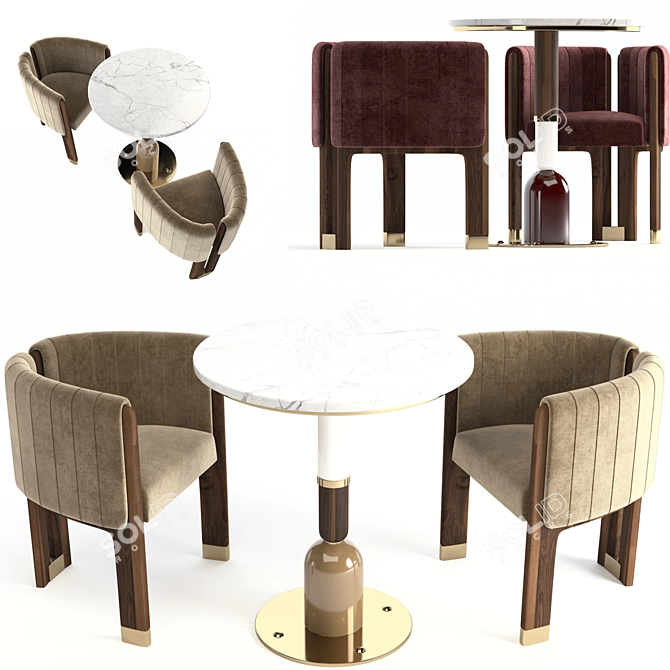 Mezzo Foster-Crawford: Modern Furniture Set 3D model image 1