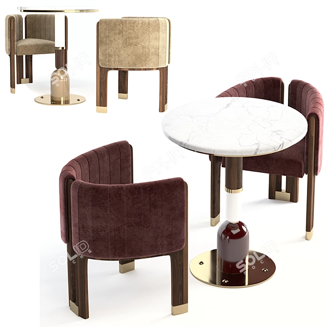 Mezzo Foster-Crawford: Modern Furniture Set 3D model image 2